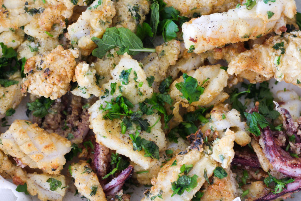 CRISPY SALT & PEPPER SQUID GLUTEN FREE RECIPE - Helen Tzouganatos