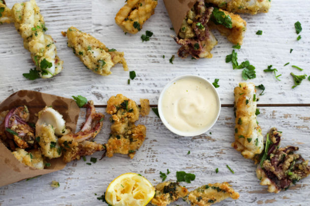 CRISPY SALT & PEPPER SQUID GLUTEN FREE RECIPE - Helen Tzouganatos