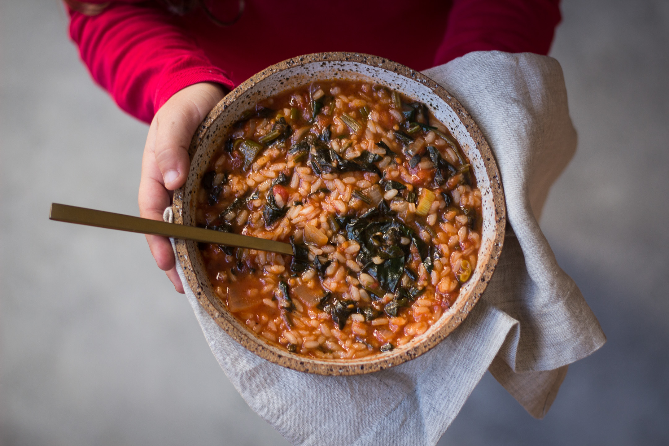 Spanakorizo (Spinach & Rice Pilaf) 3