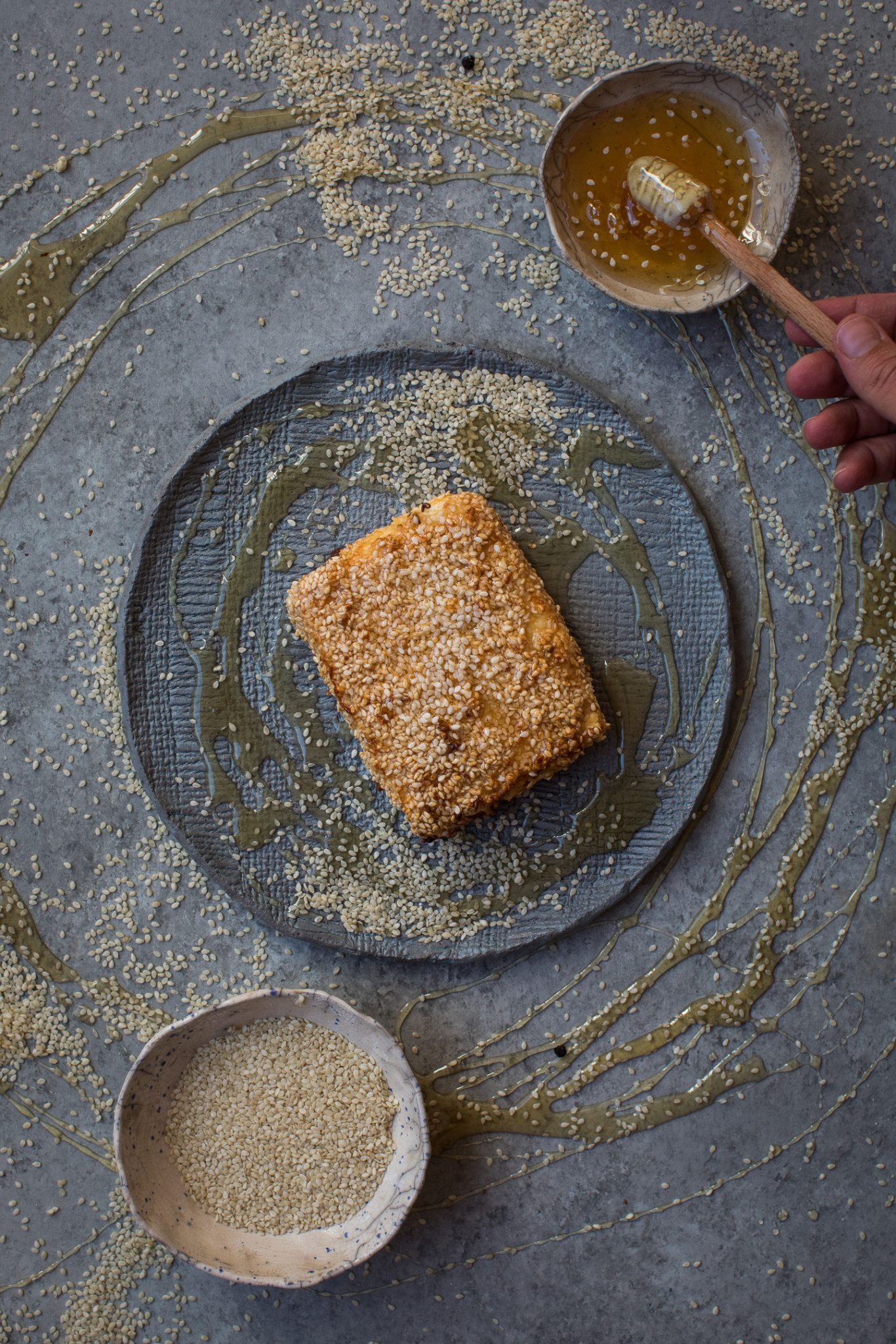 Baked Feta with Sesame Crust and Honey - Helen Tzouganatos - Gluten ...